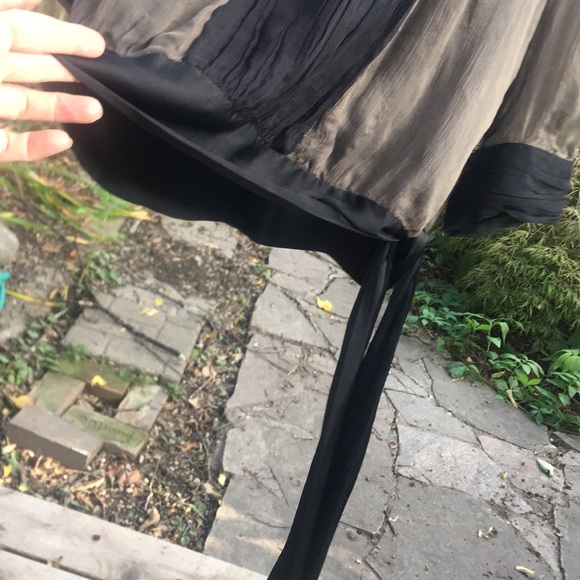 Zara Basic sheer brown/black top Medium - Picture 2 of 11